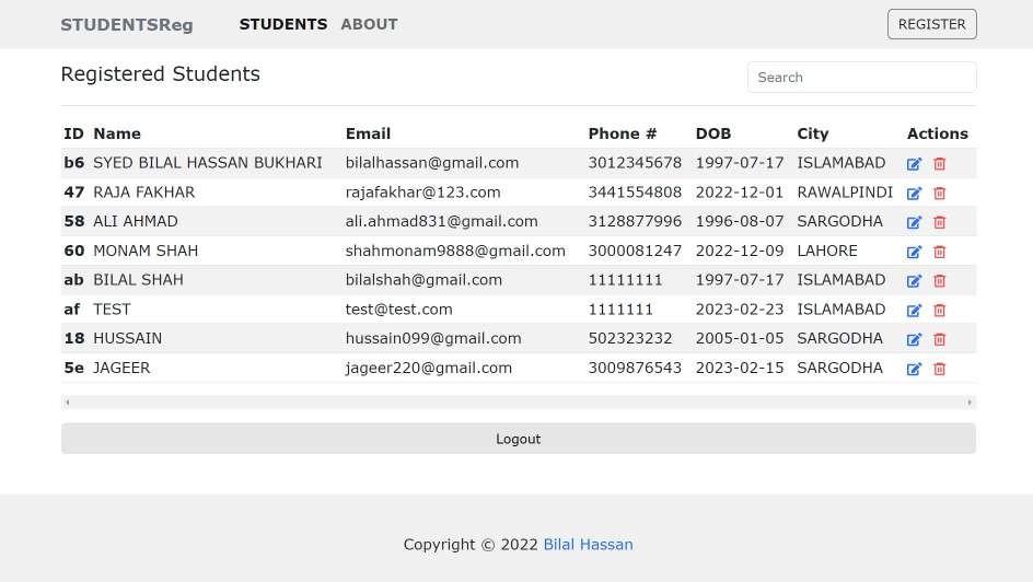 StudentsREG App